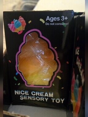 Nice Cream Sensory Toy - Yellow/Orange Icecream Taba Squishy New